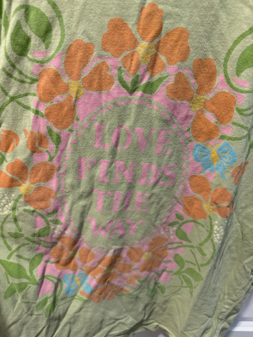 Green Floral Graphic Tank Top - LOVE FINDS THE WAY - Picture 2 of 3